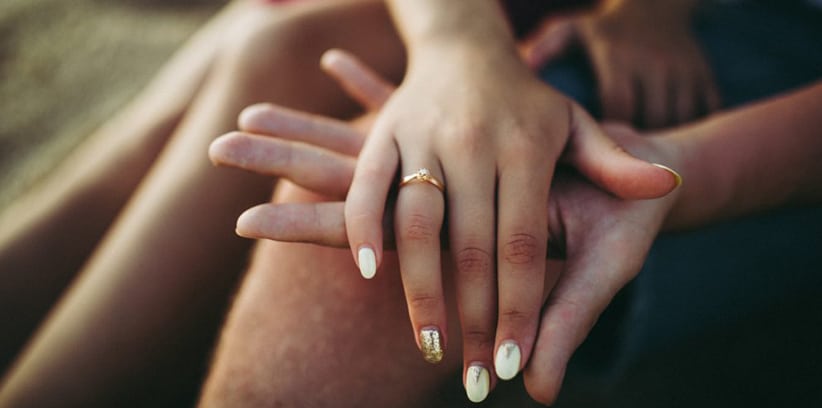 couple holding hands