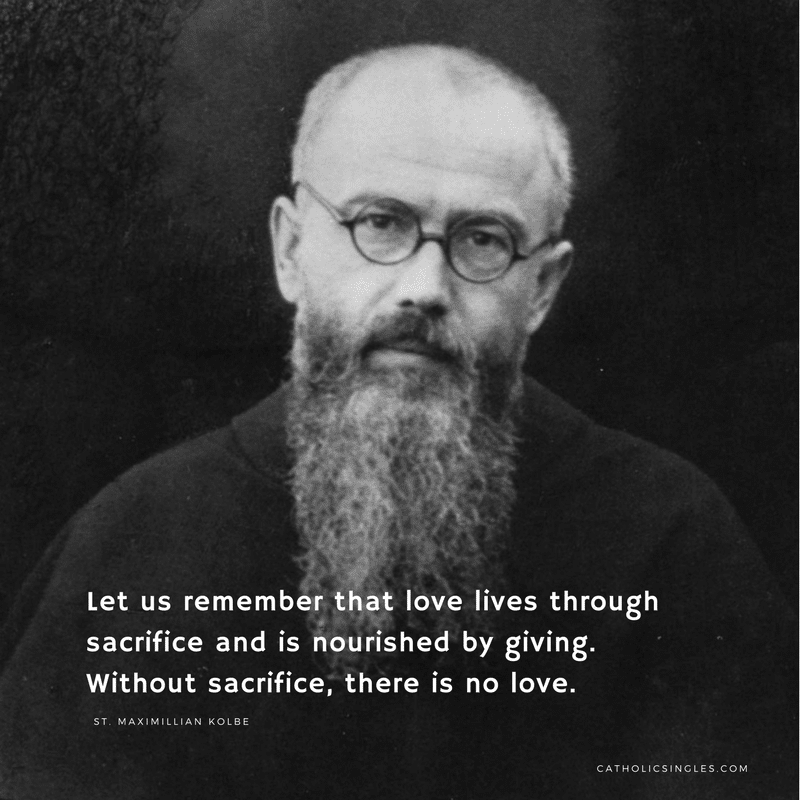 Let us remember that love lives through sacrifice and is nourished by giving.  Without sacrifice, there is no love.