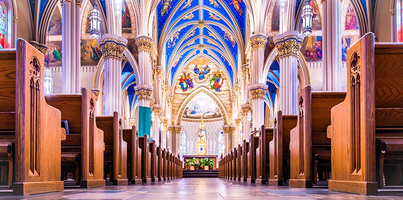 Seven Shrines In The American Midwest || Basilica of the Sacred Heart/Grotto of Our Lady of Lourdes, University of Notre Dame, Notre Dame, Indiana