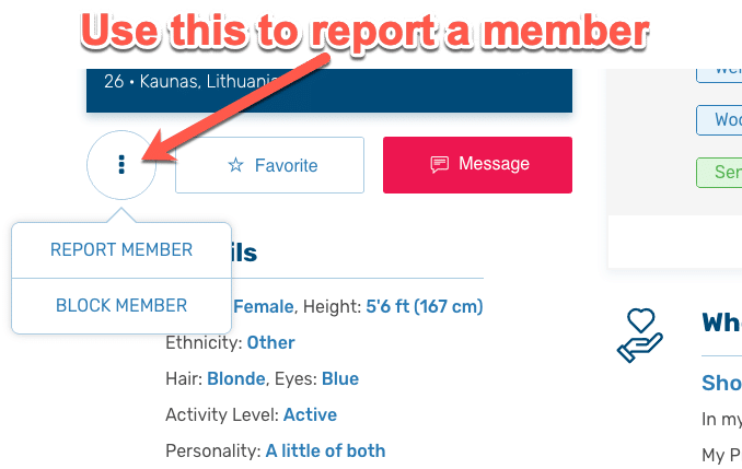 report a member