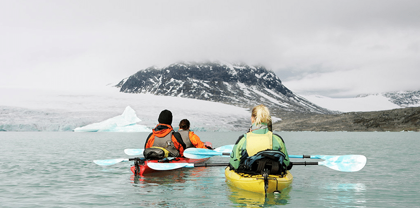 winter kayaking