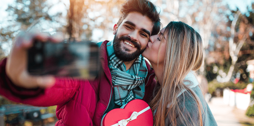 sweet couple on valentines day