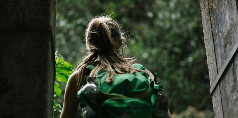 walking in the woods