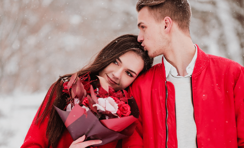 sweet couple on valentines date