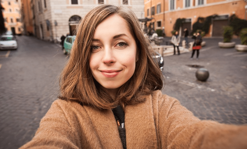 woman taking a selfie