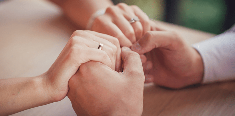 couple praying together