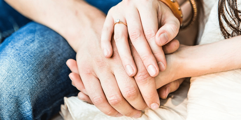 couple praying together