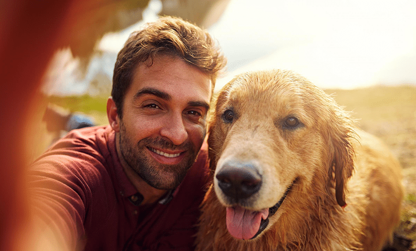 selfie with dog