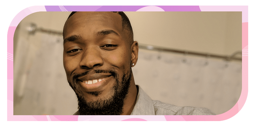 man taking a selfie in the bathroom