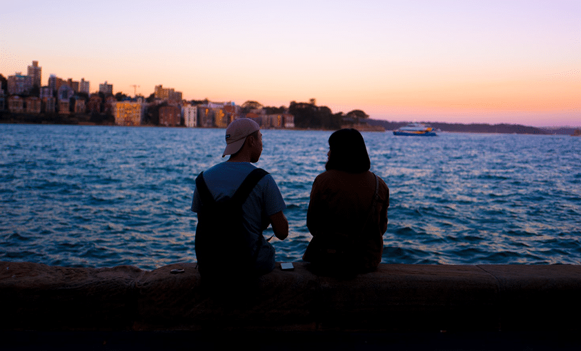 couple chatting to each other