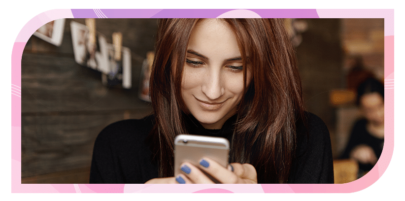 happy woman talking to someone over the phone